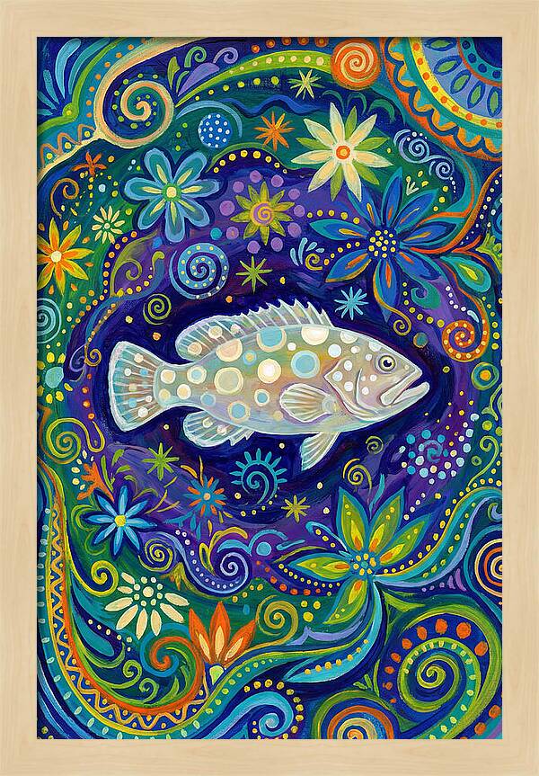 Grouper In Vibrant Swirls