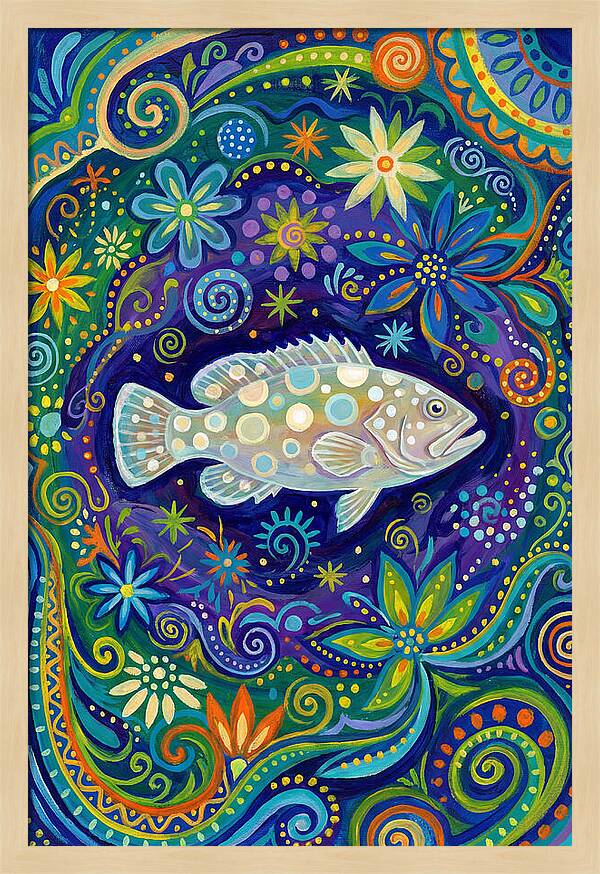 Grouper In Vibrant Swirls