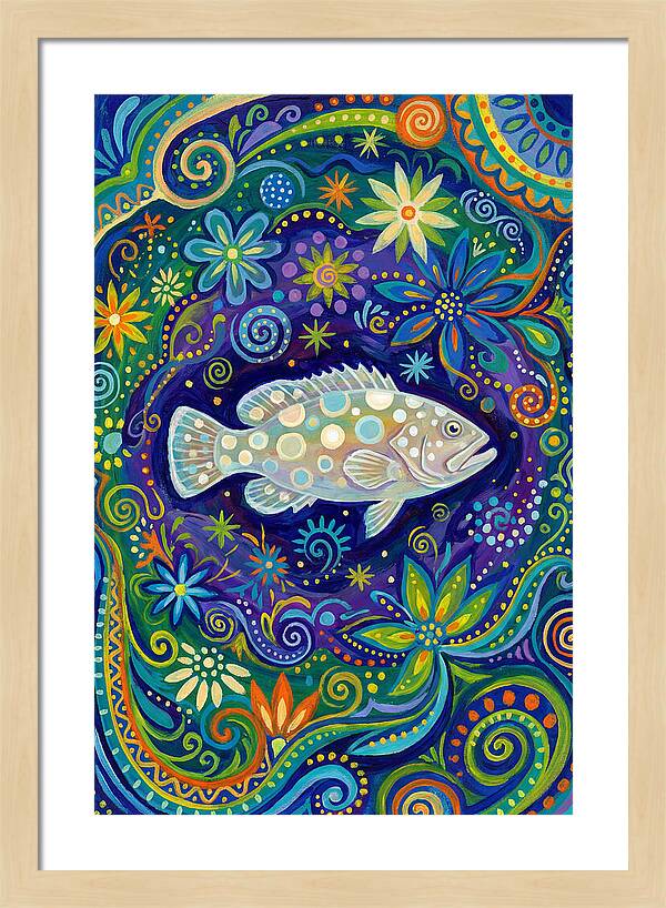 Grouper In Vibrant Swirls