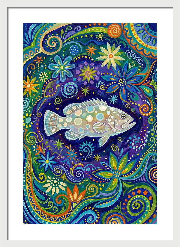 Grouper In Vibrant Swirls