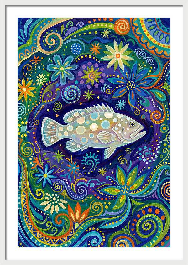 Grouper In Vibrant Swirls