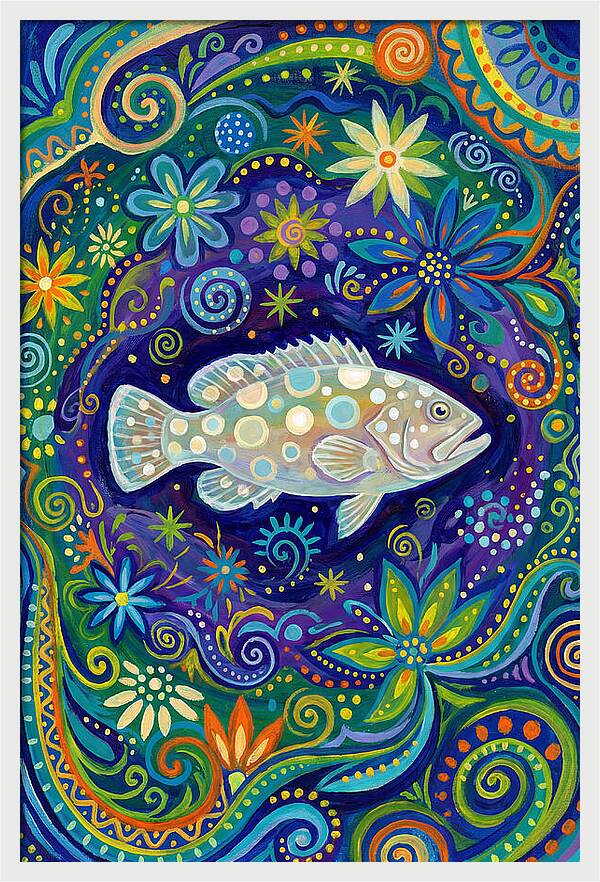 Grouper In Vibrant Swirls