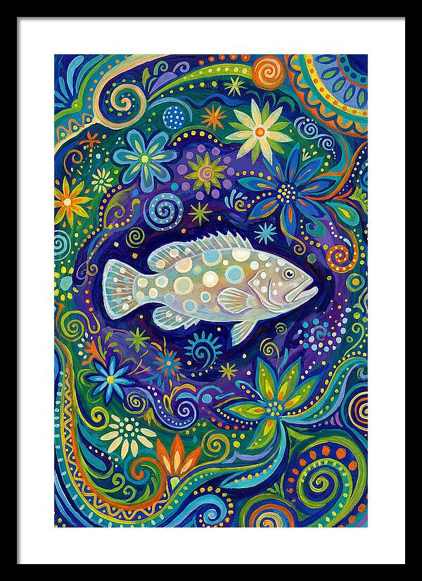 Grouper In Vibrant Swirls