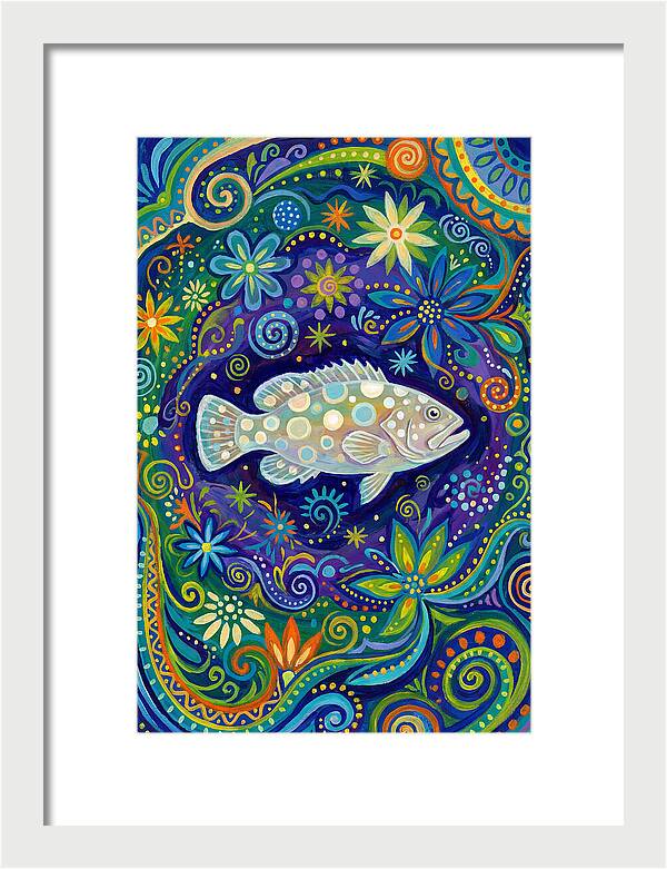 Grouper In Vibrant Swirls