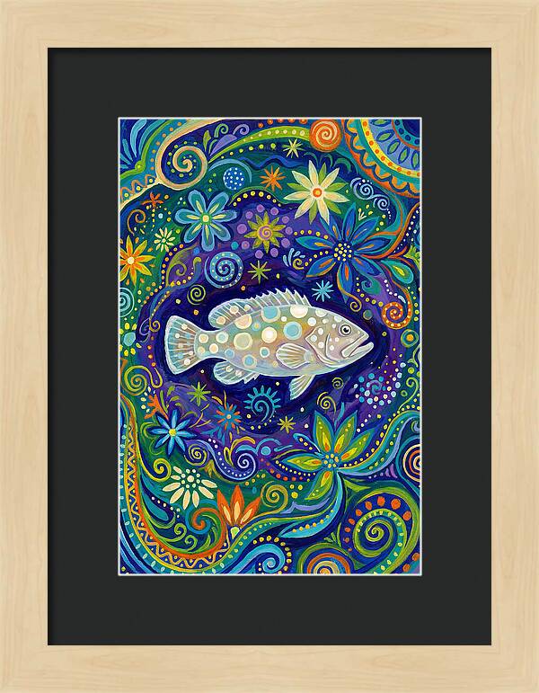Grouper In Vibrant Swirls