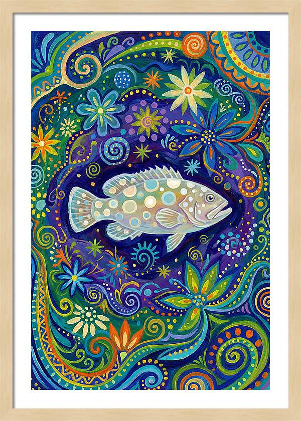 Grouper In Vibrant Swirls