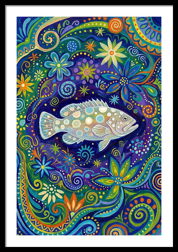 Grouper In Vibrant Swirls