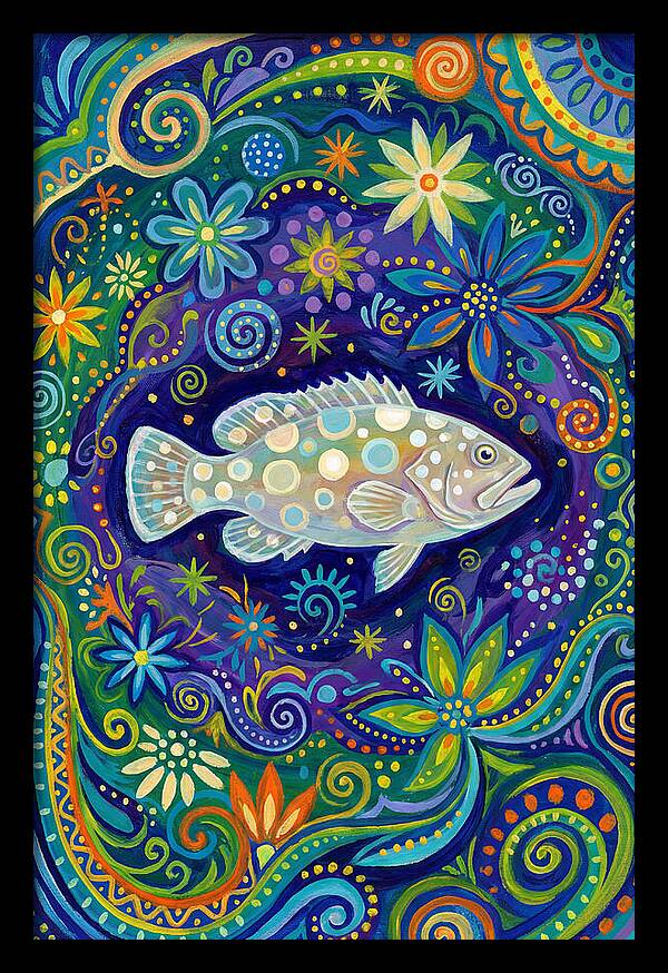Grouper In Vibrant Swirls