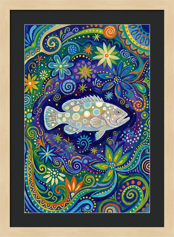 Grouper In Vibrant Swirls