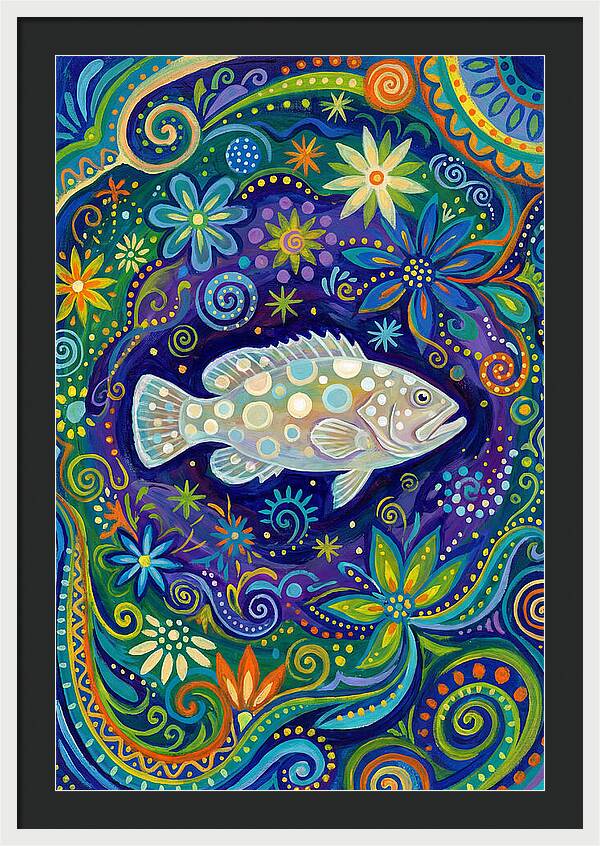 Grouper In Vibrant Swirls