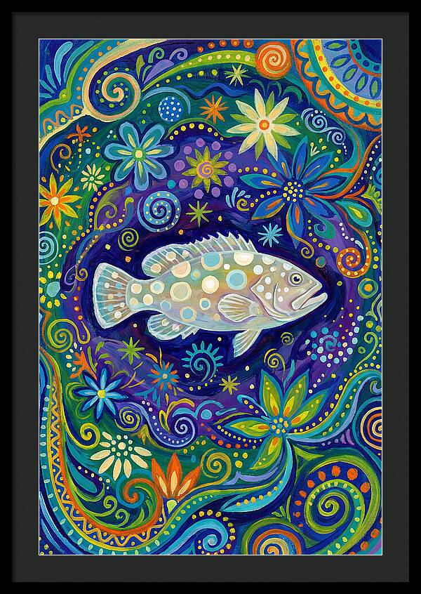 Grouper In Vibrant Swirls