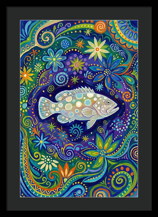 Grouper In Vibrant Swirls
