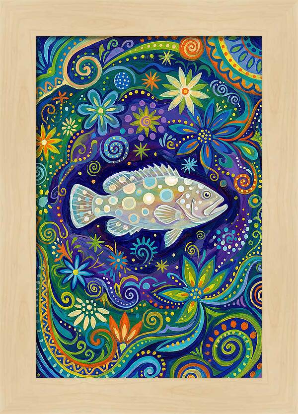 Grouper In Vibrant Swirls