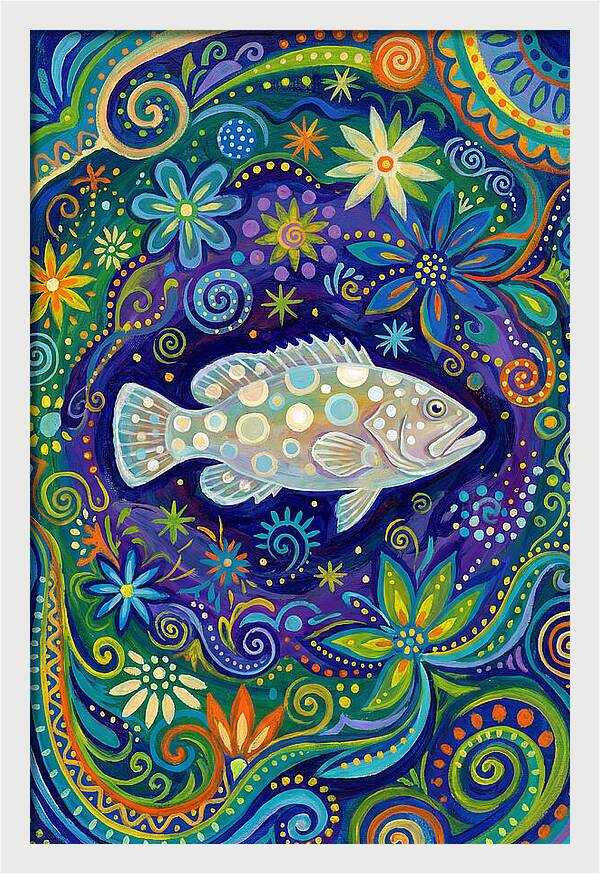 Grouper In Vibrant Swirls