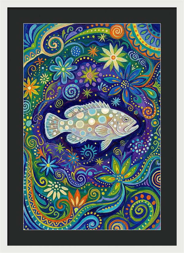 Grouper In Vibrant Swirls