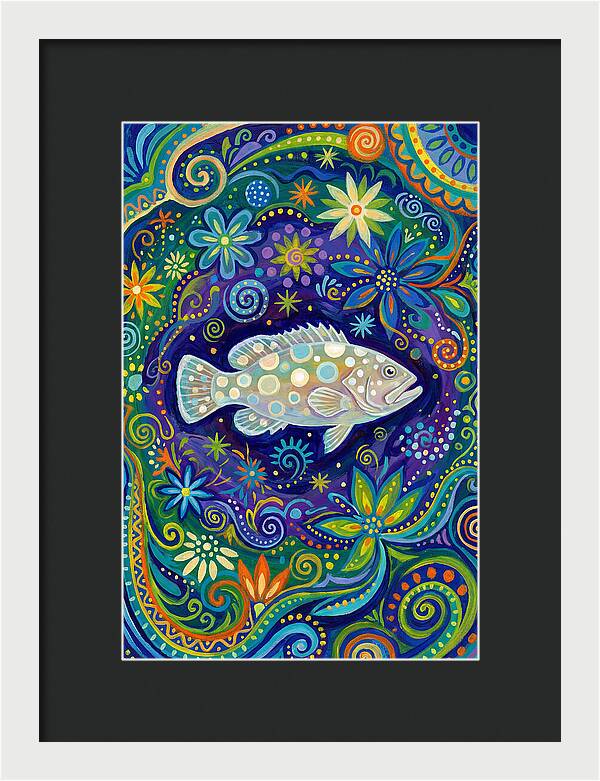 Grouper In Vibrant Swirls