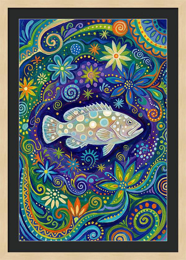 Grouper In Vibrant Swirls