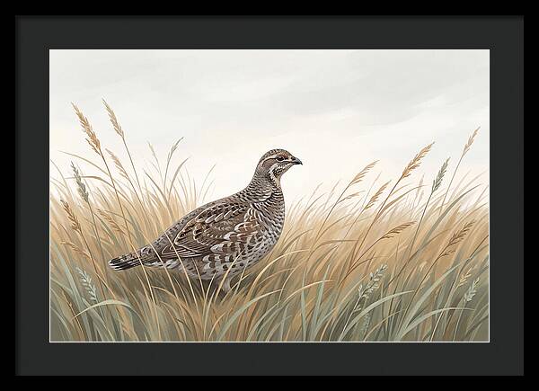 Grouse Among Tall Grass