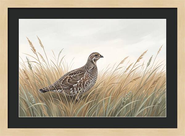 Grouse Among Tall Grass
