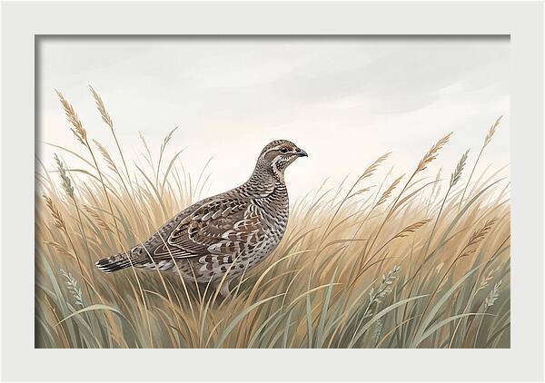 Grouse Among Tall Grass