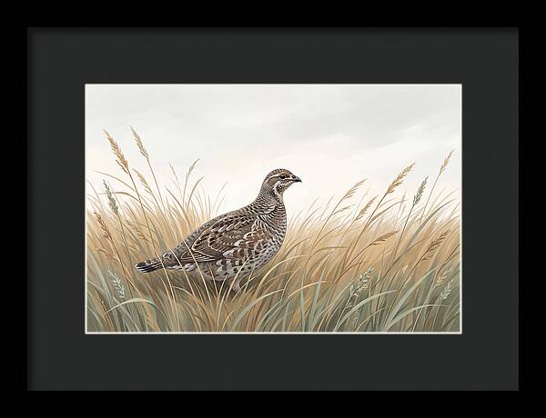 Grouse Among Tall Grass