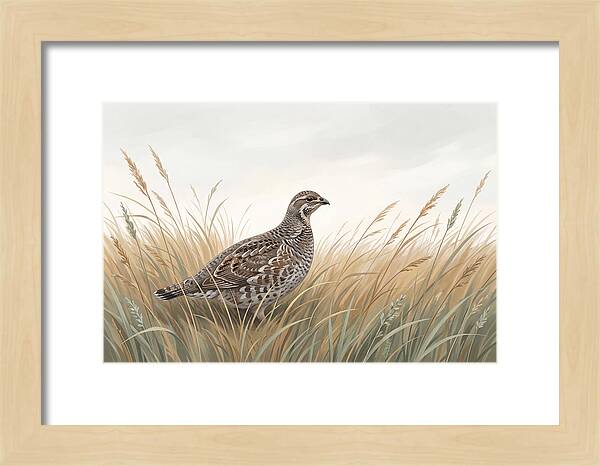 Grouse Among Tall Grass