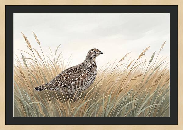 Grouse Among Tall Grass