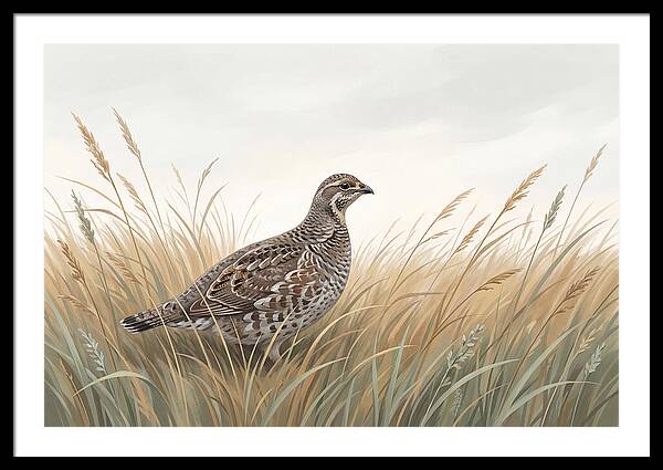 Grouse Among Tall Grass