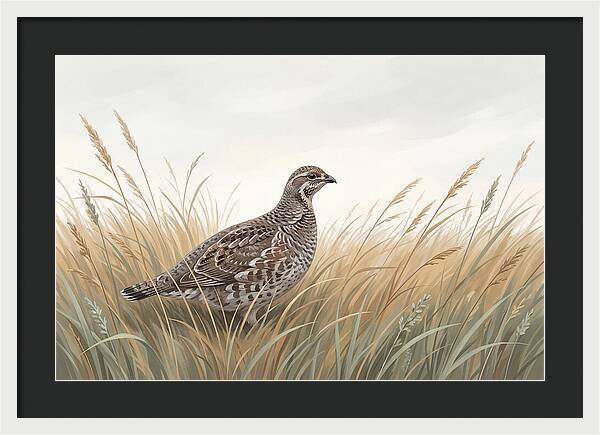 Grouse Among Tall Grass