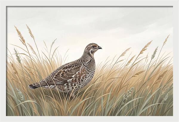 Grouse Among Tall Grass