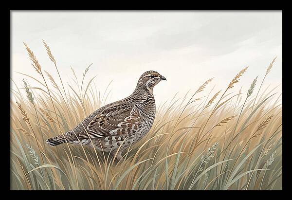 Grouse Among Tall Grass