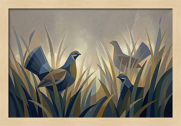 Grouse Among Tall Grass