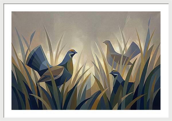 Grouse Among Tall Grass