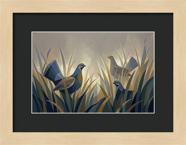 Grouse Among Tall Grass
