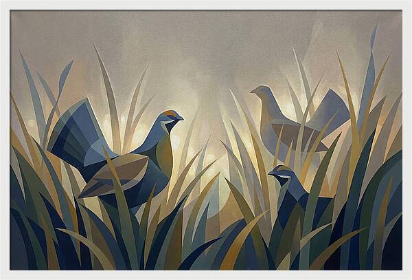 Grouse Among Tall Grass