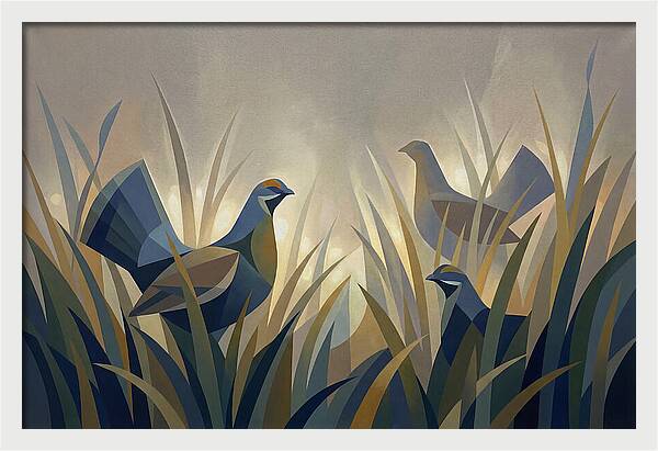 Grouse Among Tall Grass
