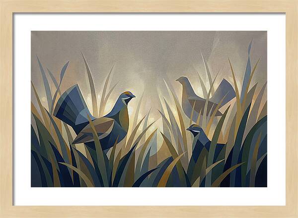 Grouse Among Tall Grass