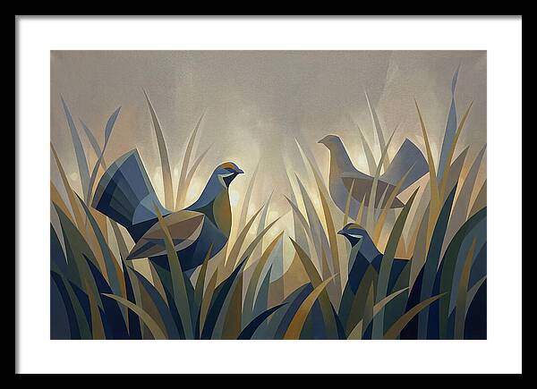 Grouse Among Tall Grass