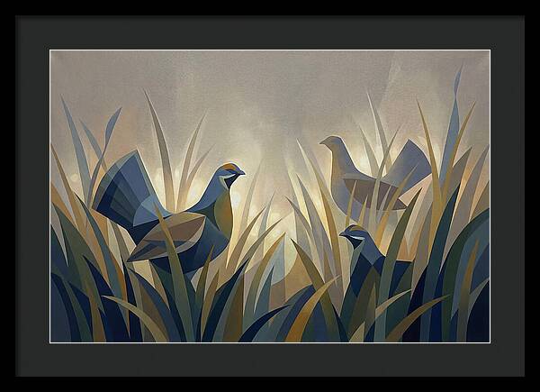Grouse Among Tall Grass