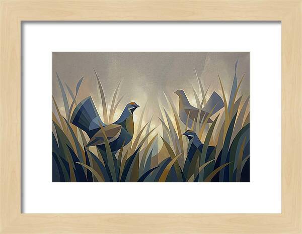 Grouse Among Tall Grass