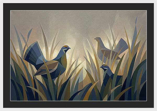 Grouse Among Tall Grass