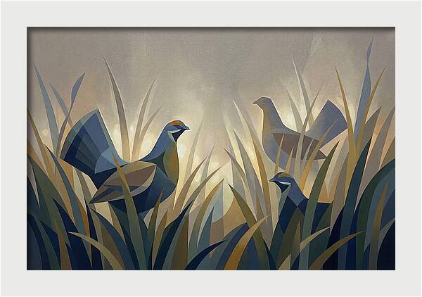 Grouse Among Tall Grass