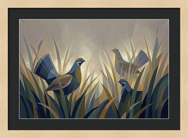 Grouse Among Tall Grass
