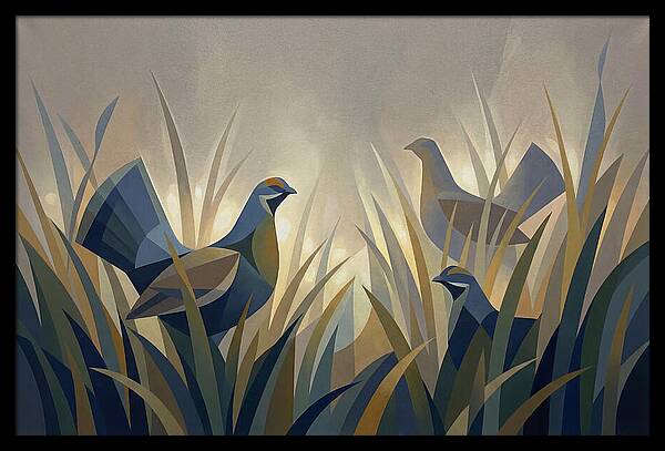 Grouse Among Tall Grass
