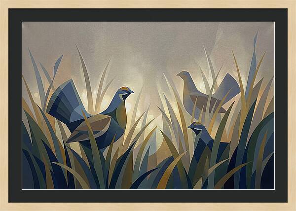 Grouse Among Tall Grass