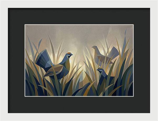 Grouse Among Tall Grass