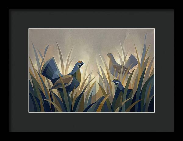 Grouse Among Tall Grass