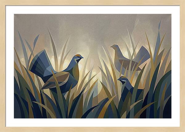 Grouse Among Tall Grass