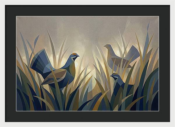 Grouse Among Tall Grass