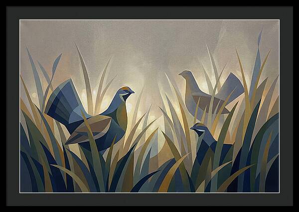Grouse Among Tall Grass
